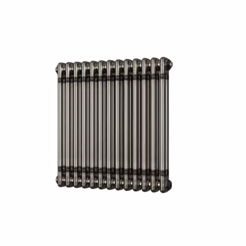UK Radiators Alpha Raw Metal 2 Column Horizontal Traditional Cast-Iron Style Radiator in Silver, W: 59.2 cm, H: 60 cm – 2
