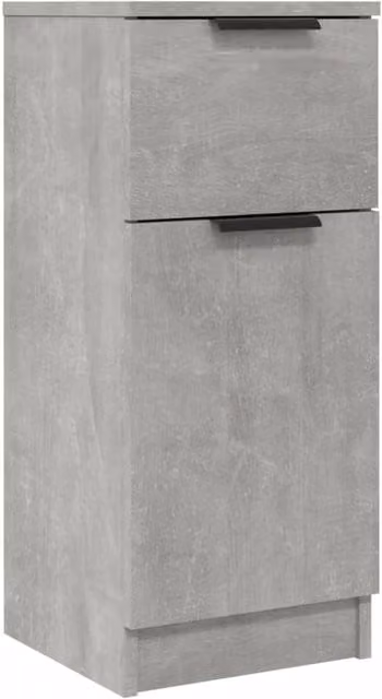 Berkfield Home Concrete Grey Minimalist Sideboard in MDF, W/D/H: 30 x 30 x 70 cm – 1