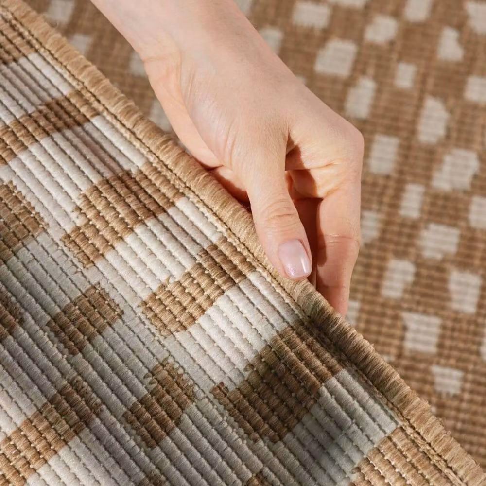 Ted Baker Barkham Reversible Abstract Indoor Outdoor Rug in Beige, W: 160 cm, L: 230 cm – 4
