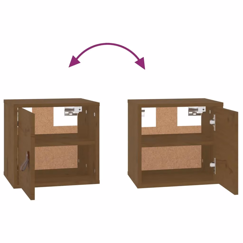 Berkfield Home Wall Cabinet in Honey Brown Solid Pine, W/D/H: 31.5 x 30 x 30 cm – 4