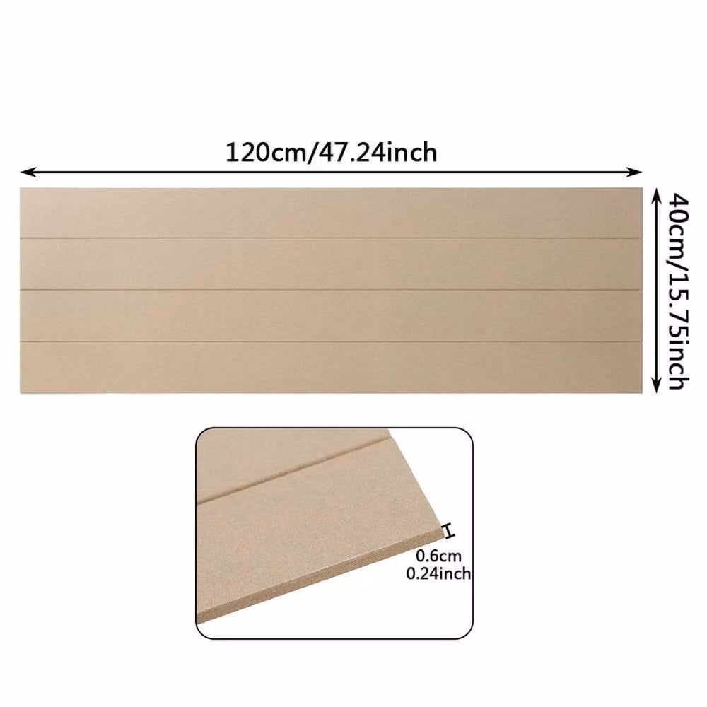 PAWNORA 6-Piece V-Grooved MDF Wall Panels in Brown – 2