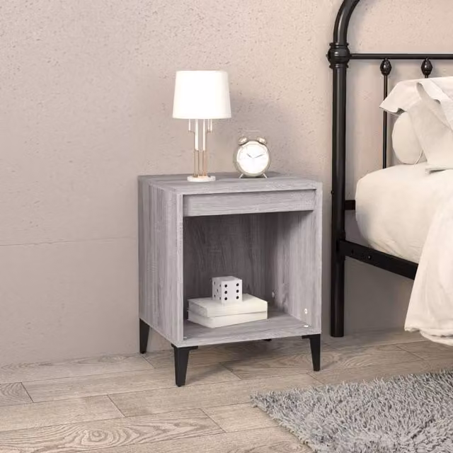 Berkfield Home Elegant Bedside Cabinets, 2 Piece Set in Grey Sonoma, W/D/H: 40 x 35 x 50 cm