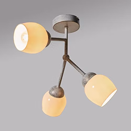 ValueLights Kenton Modern 3 Way Metal Ceiling Bar Light in Silver and White – 2
