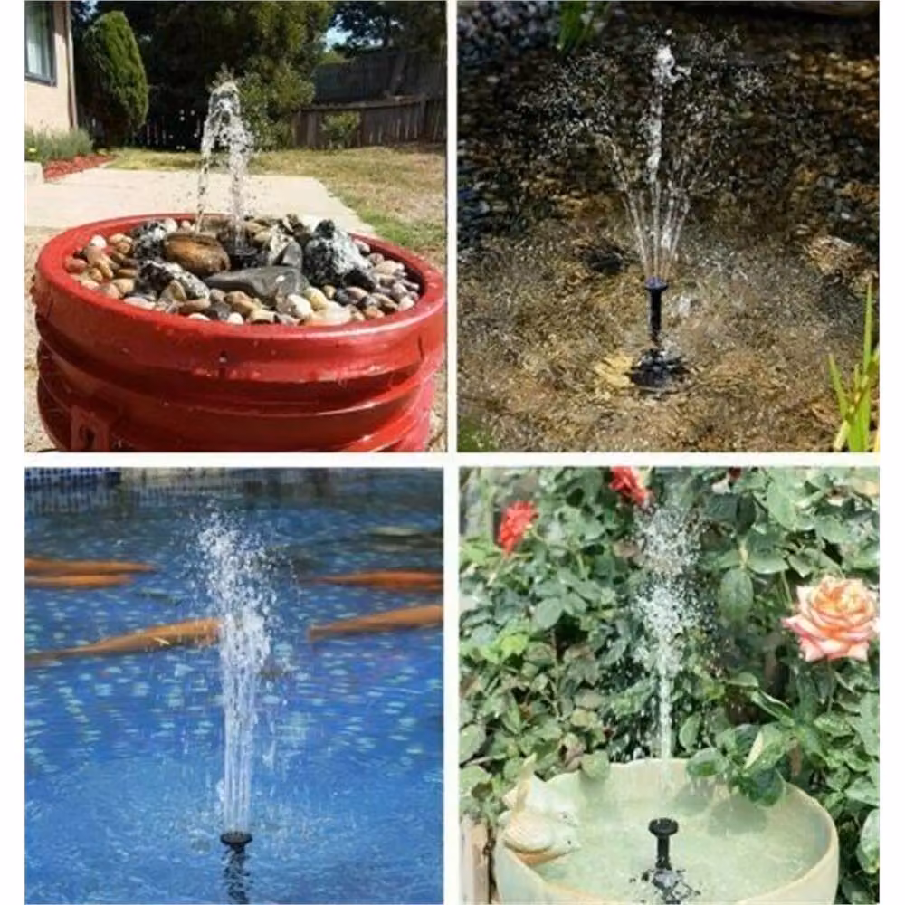 SPETLEK 1.8W Solar Fountain Pump for Garden Ponds, Pools and Aquariums in Black – 5