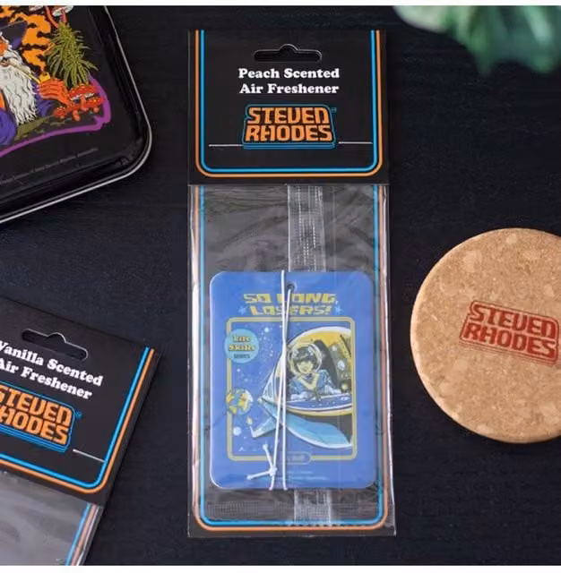 KDMD So Long Losers Peach Air Freshener by Steven Rhodes, Retro Car Scent in Blue