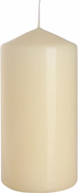 KDMK White Plain Pillar Candle for Tabletop Decor with 38 Hour Burn Time