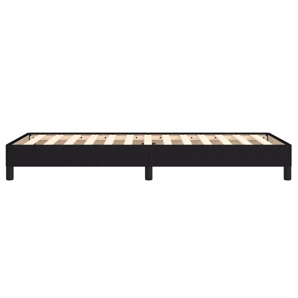 Berkfield Home Upholstered Fabric Single Bed Frame, Black, W/D/H: 90 x 190 cm – 3