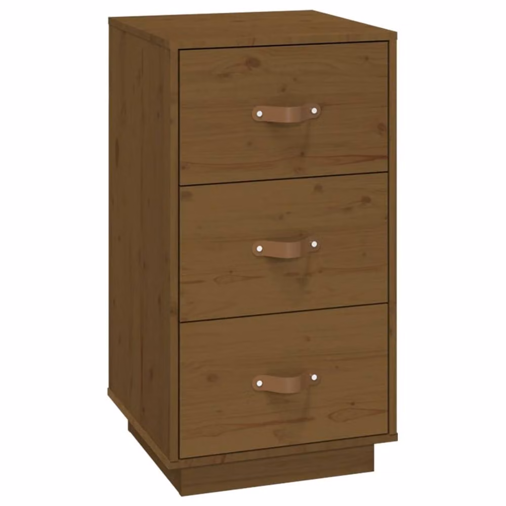 Berkfield Home Beautiful Bedside Cabinet in Honey Brown Solid Pine Wood, W/D/H: 40 x 40 x 75 cm – 2