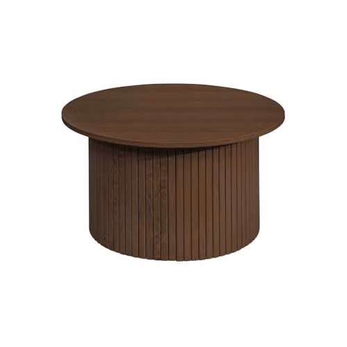Birlea Axel Round Fluted Coffee Table in Walnut – 1