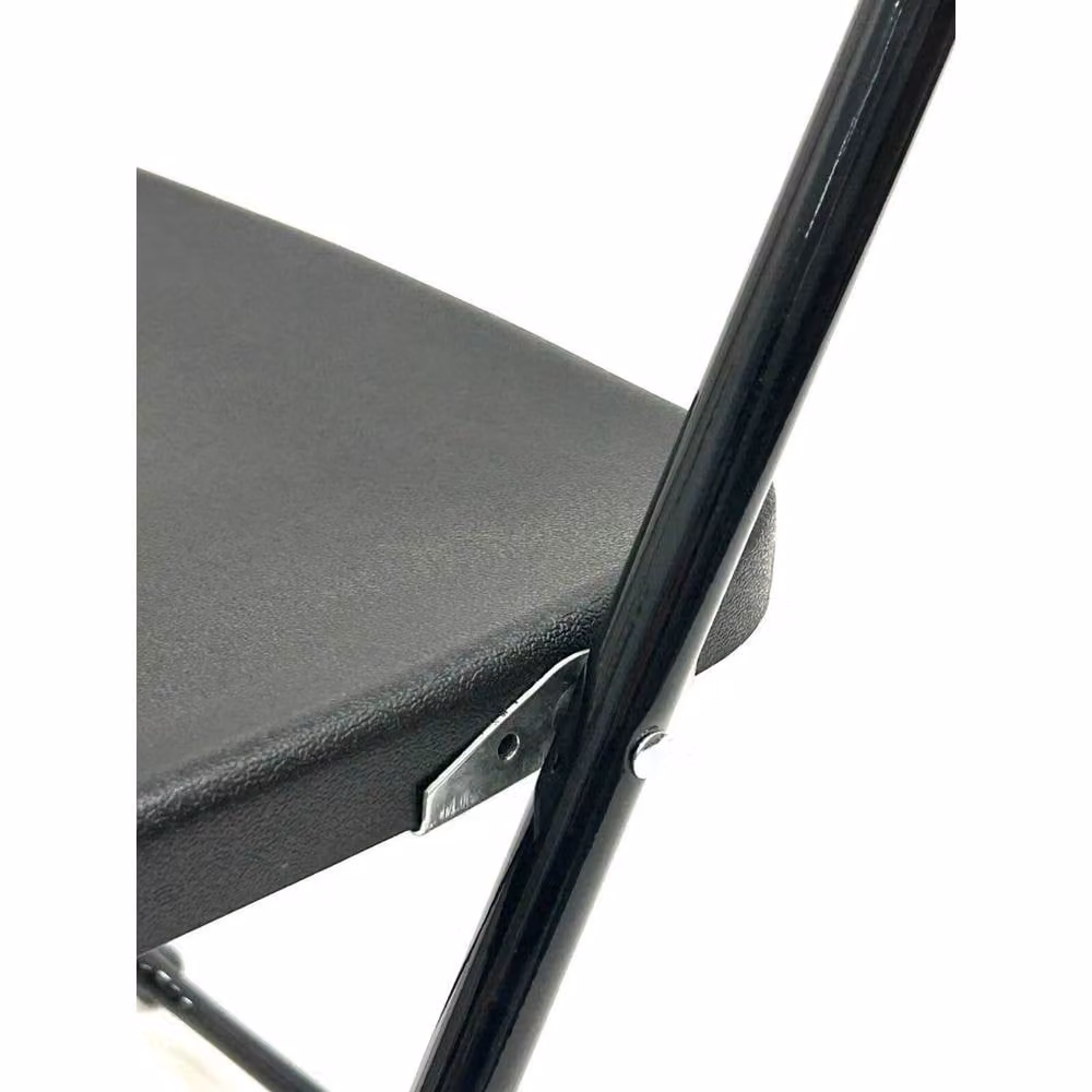 PAWNORA Black Stackable Folding Chairs with Matt Powder Coated Steel Frame – 2