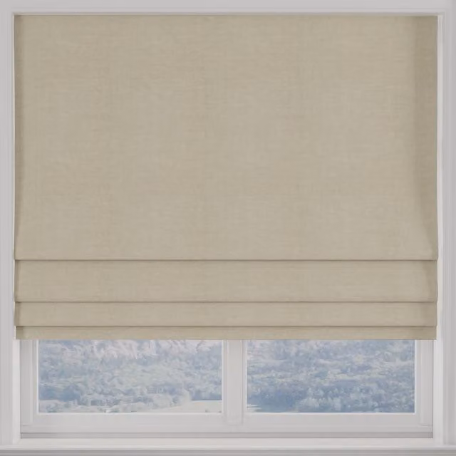 Terrys Luxuria Made to Measure Blackout Roman Blind in Plain Beige Polyester