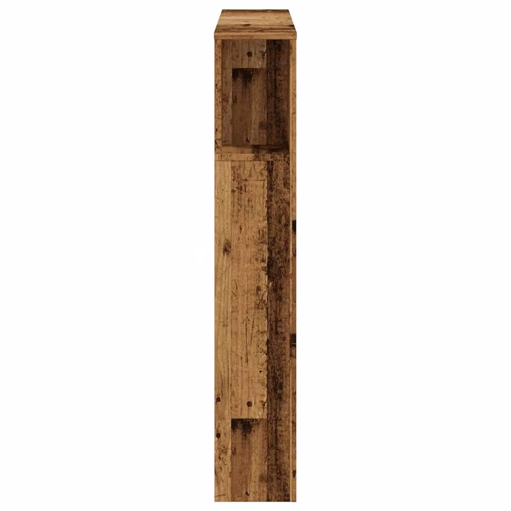 Berkfield Home Headboard Cabinet in Brown Old Wood, W/D/H: 100 x 19 x 104.5 cm – 4