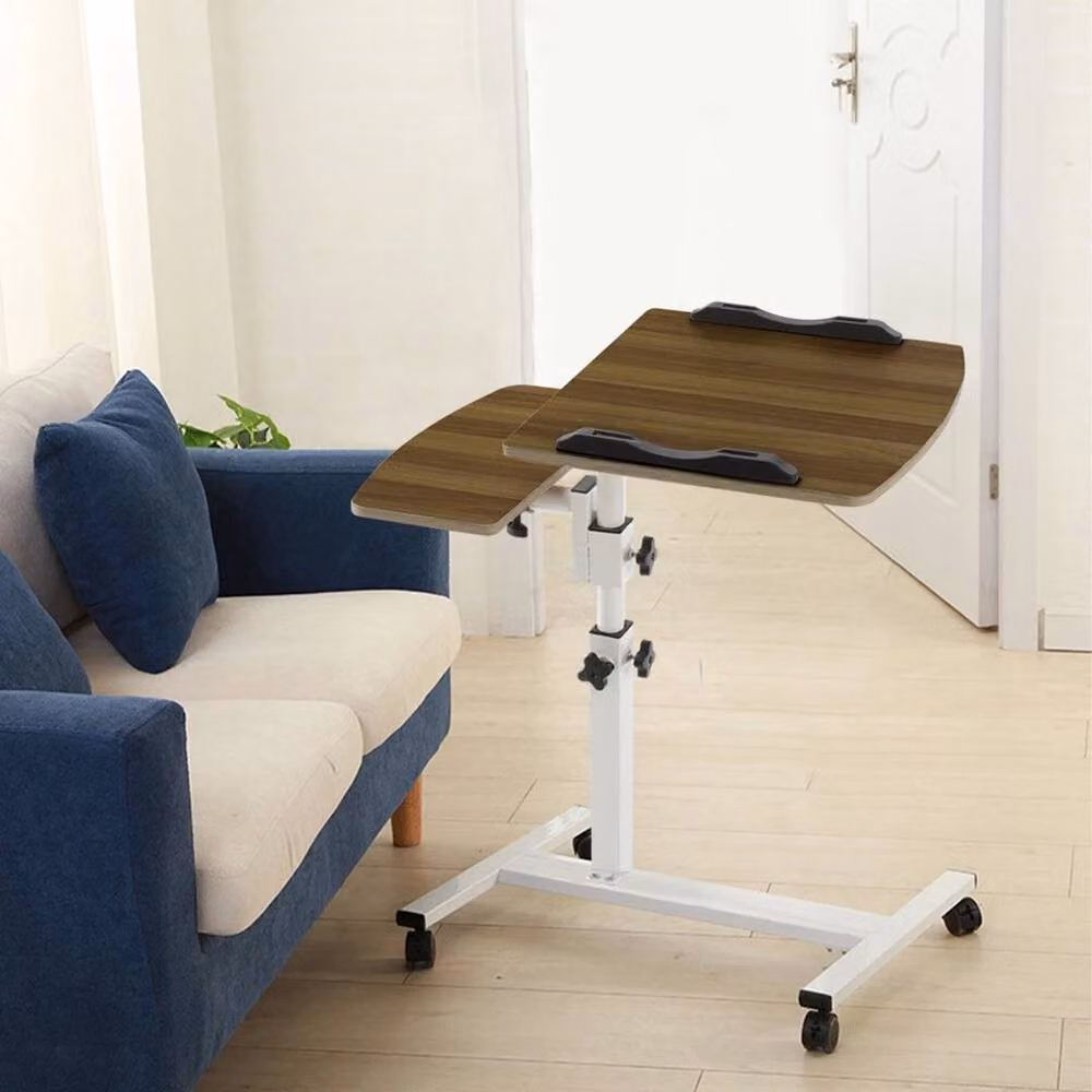 Kelvenix Adjustable Over Bed Table Tray in Brown with Castors and Height Adjustment – 2