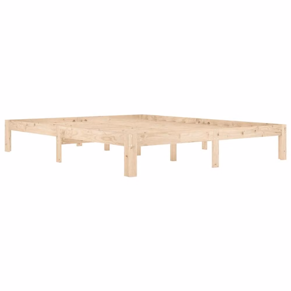 Berkfield Home Solid Wood Pine Bed Frame in Beige, W/D/H: 160 x 200 cm – 3