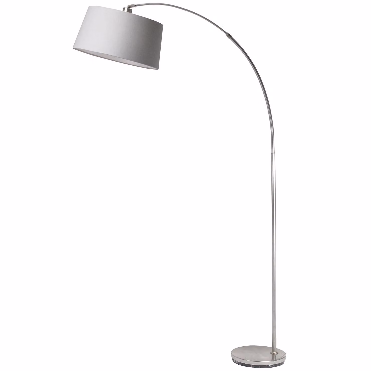 Pagazzi Lighting Jive Modern Arc Floor Lamp in Satin Chrome and Grey – 2