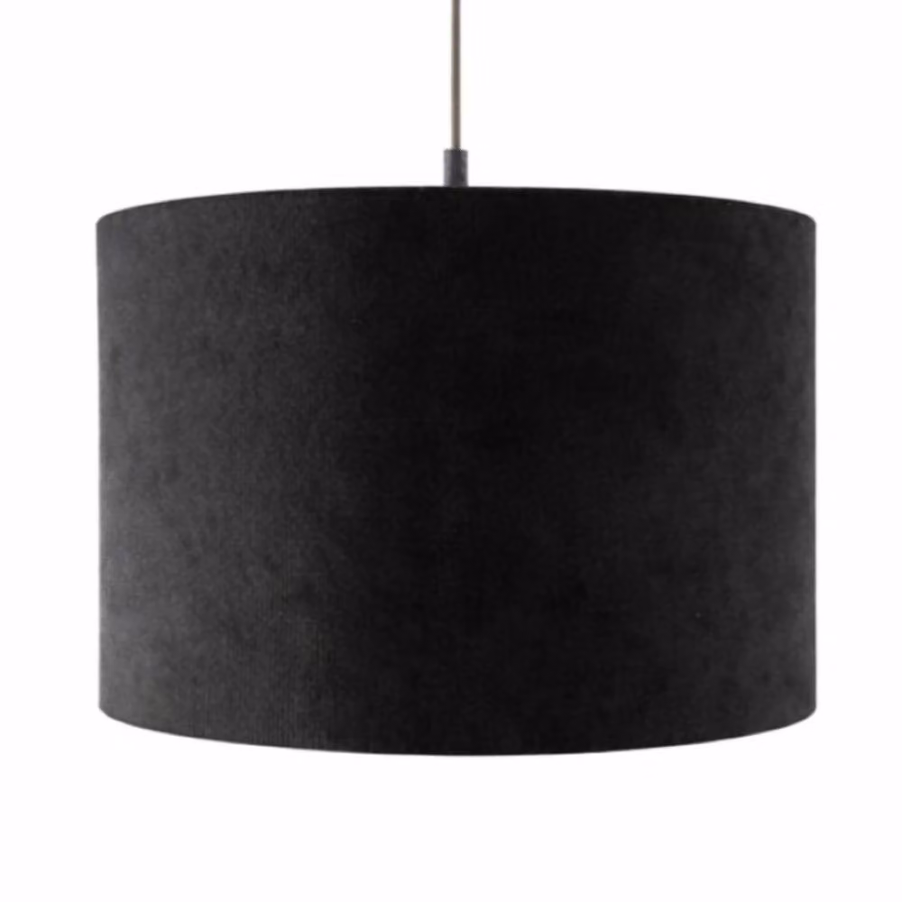 CGC Lighting Lola Black Corduroy Cylinder Lampshade, Diameter: 30 cm – 4