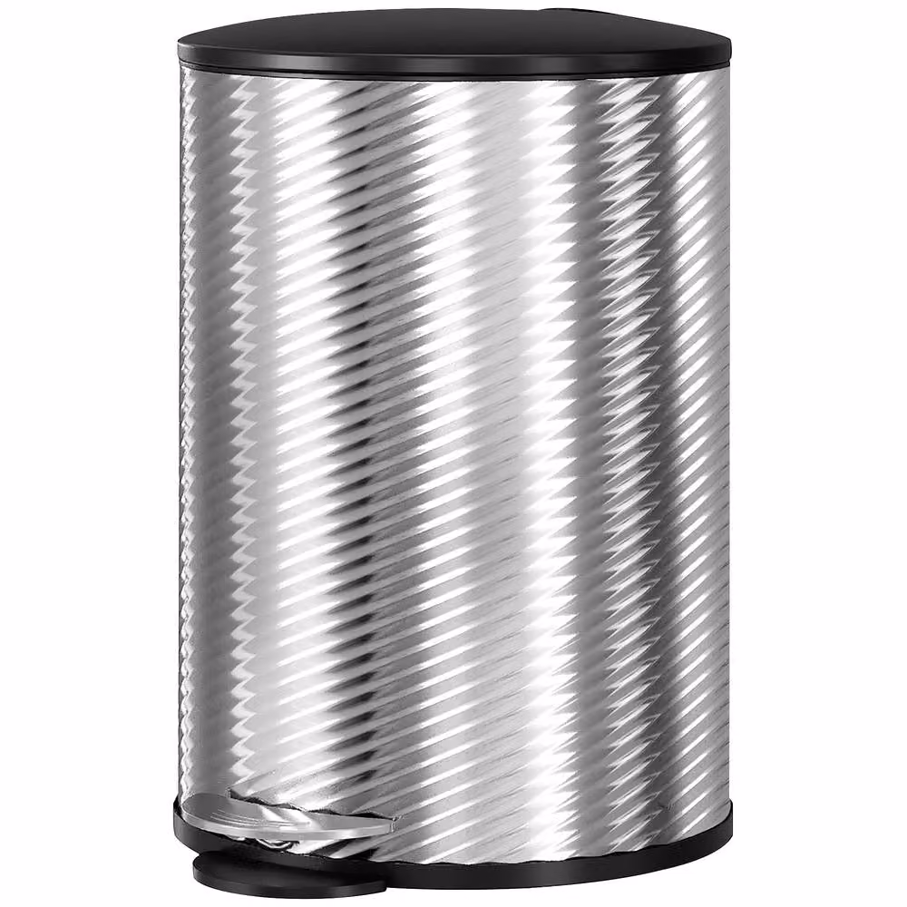 STILVORA 20L Stainless Steel Pedal Bin with Soft-Close Lid and Removable Inner Bucket in Silver – 3
