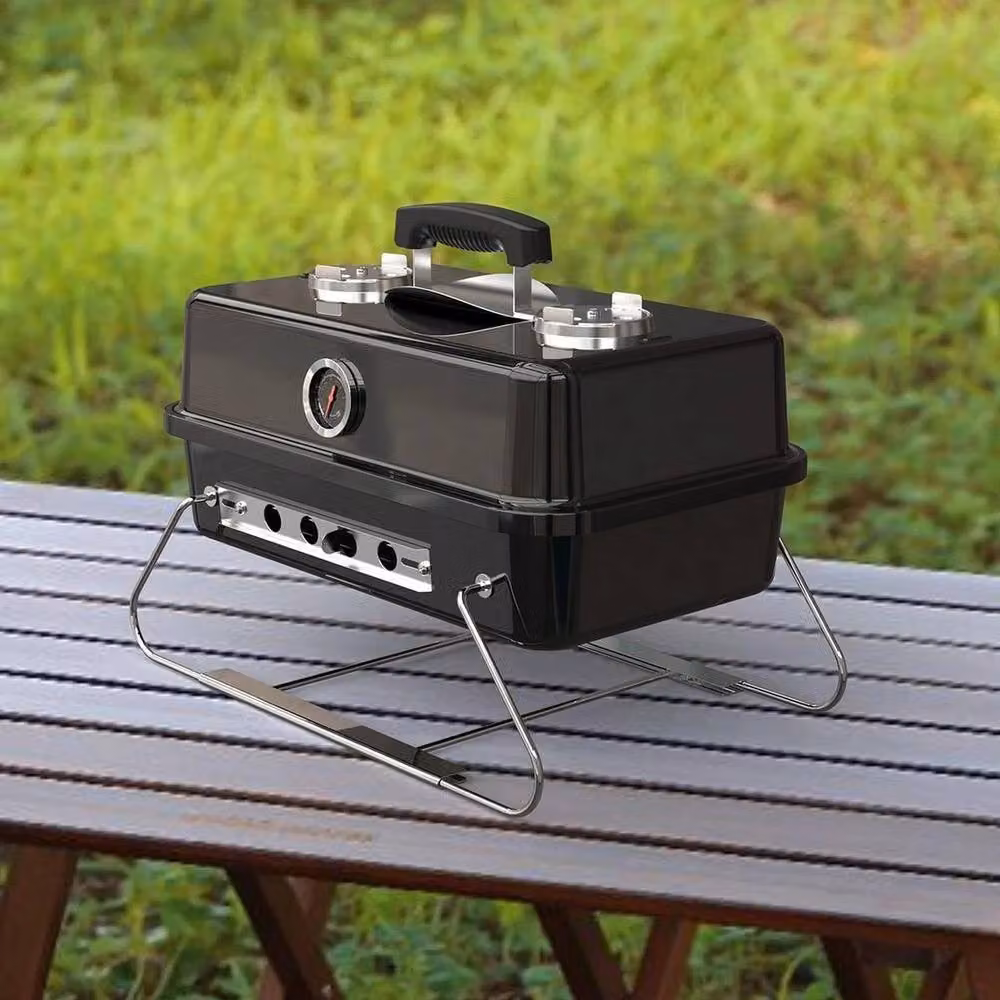 EONLION Portable Tabletop Charcoal BBQ Grill in Black, Width: 100 cm – 2