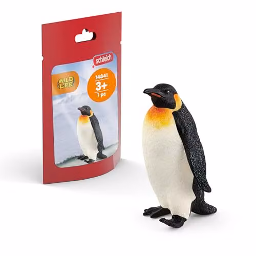 Schleich Wild Life Emperor Penguin Toy Figurine, Black