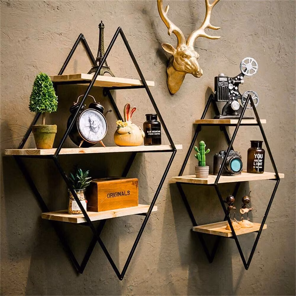 EONLION 3-Tier Brown Rustic Wall Mounted Floating Shelves, Width: 100 cm – 3