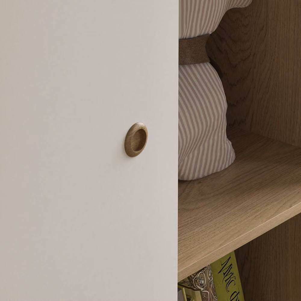 HD Designs Neptune 1 Door White Wardrobe with Internal Shelves and Hanging Rod for Childrens Bedrooms – 3