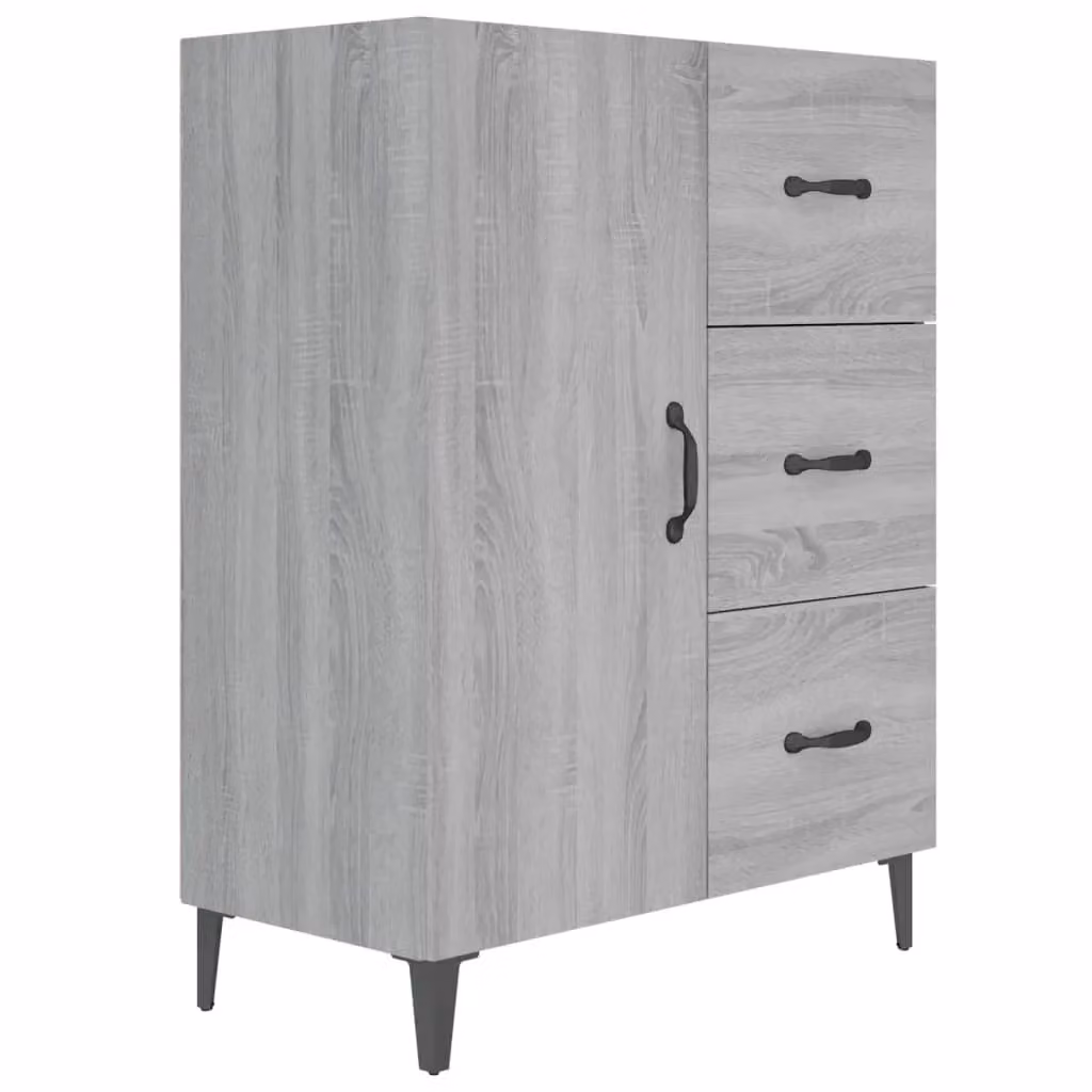 Berkfield Home Grey Sonoma Sideboard in Engineered Wood, W: 69.5 cm, D: 34 cm, H: 90 cm – 2