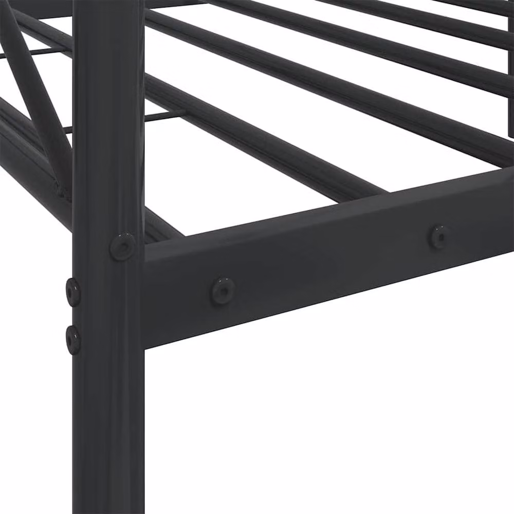 Berkfield Home Metal Day Bed in Black, W/D/H: 75 x 190 cm – 5