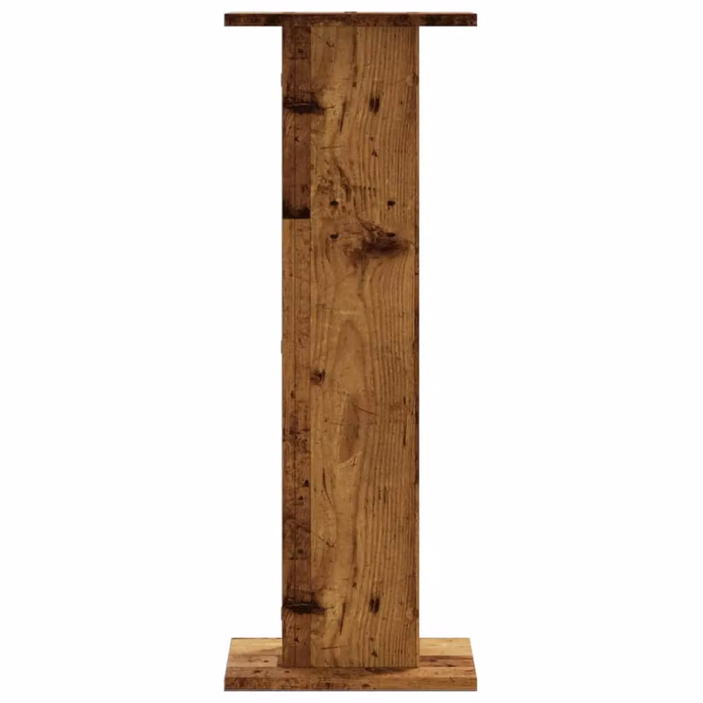 Berkfield Home Set of 2 Rustic Brown Engineered Wood Plant Stands, W/D/H: 30 x 30 x 80 cm – 4