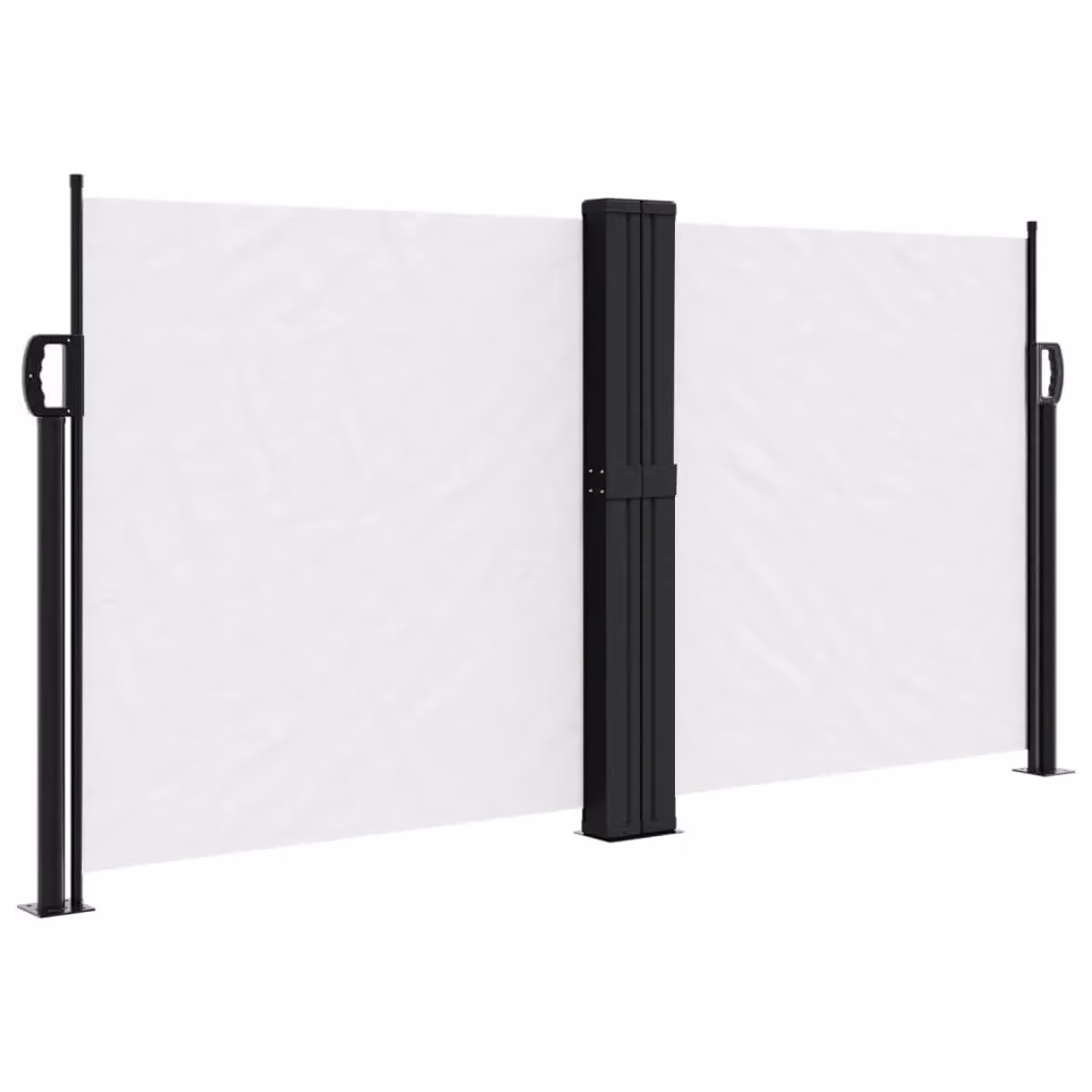 Berkfield Home Retractable Side Awning in White, W/H: 120 x 1000 cm – 2