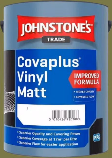 Johnstone's Covaplus Matt Amphibious Water Based Dispersion Paint, 5 l