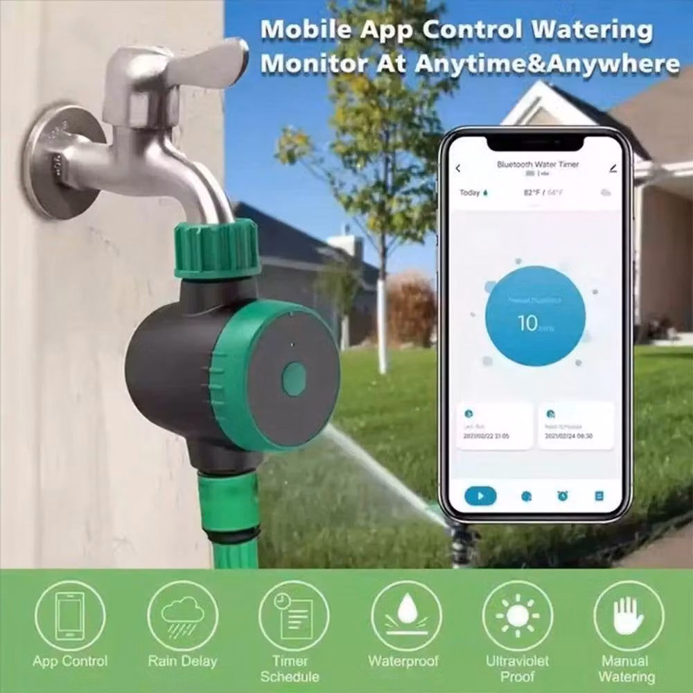 NESTLUNE Tuya WIFI Bluetooth Smart Garden Watering Timer, Green – 4