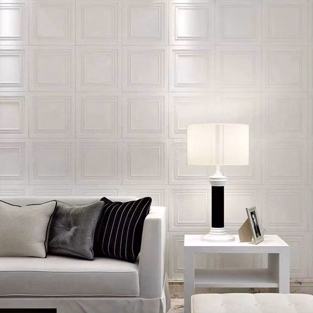 Ventryn White Waterproof 3D Foam Tile Stickers, Self Adhesive, Tile Look