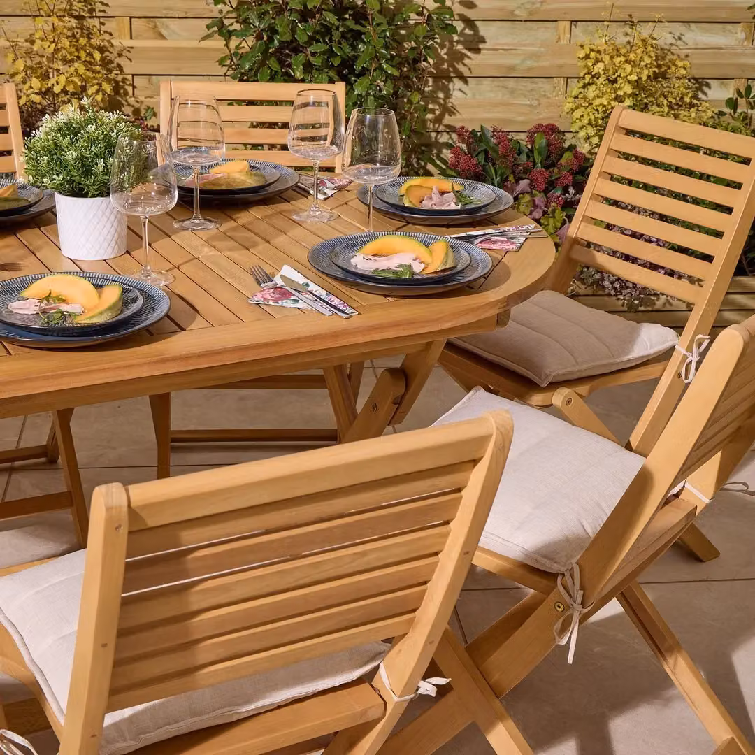 Rowlinsons Ashdown Eight Seater Oval Wooden Dining Set in Brown – 3