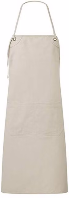 Premier Artisan's Choice Canvas Double Pocket Bib Apron in Beige