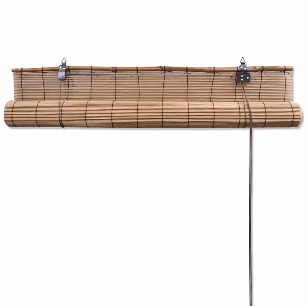 Berkfield Home Bamboo Roller Blinds, 2 Pack, Brown, W: 120 cm, H: 220 cm – 3