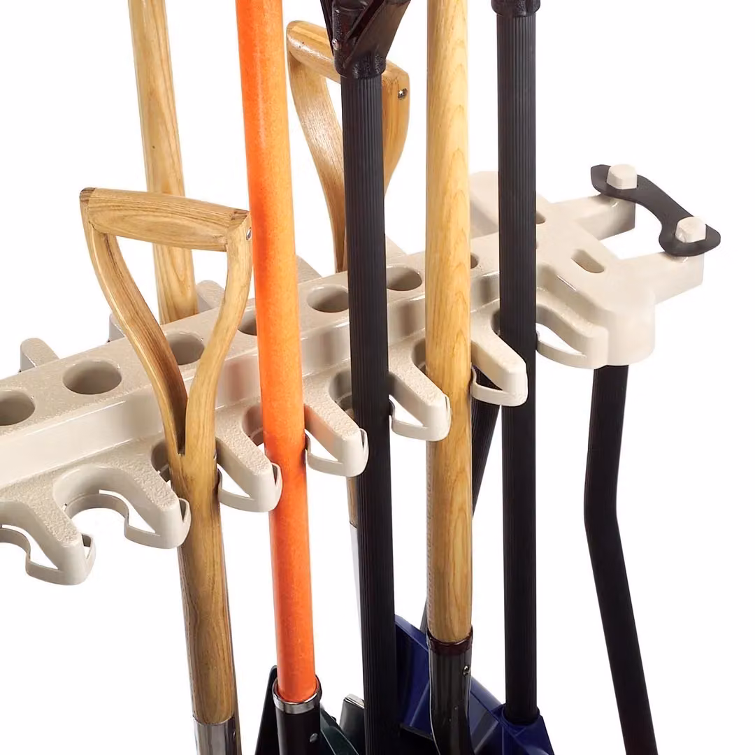 Rowlinsons Garden Tool Rack with Wheels in Beige, W: 107 cm, D: 51 cm, H: 89 cm – 3