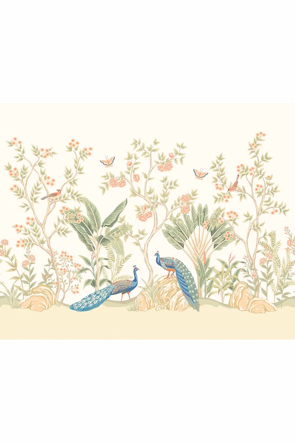 Origin Murals Peacock Garden Multicolour Floral Art Nouveau Wall Mural W: 350 cm, H: 280 cm – 2