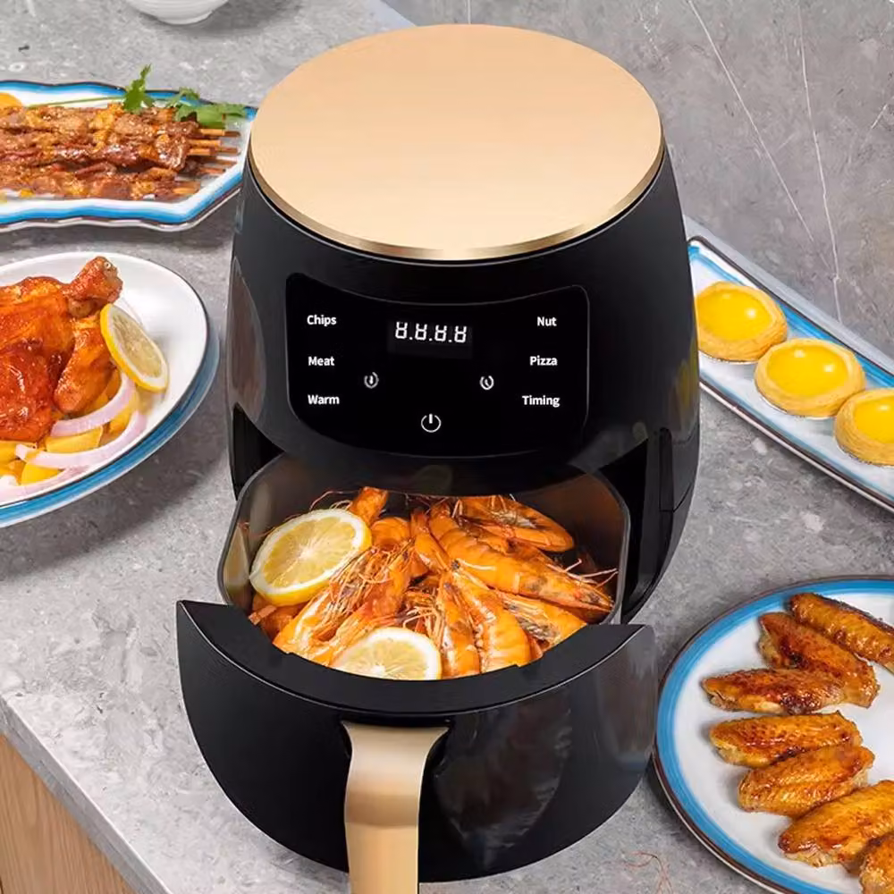 Nordara 6L Digital Air Fryer Cooker in Black and Gold – 5