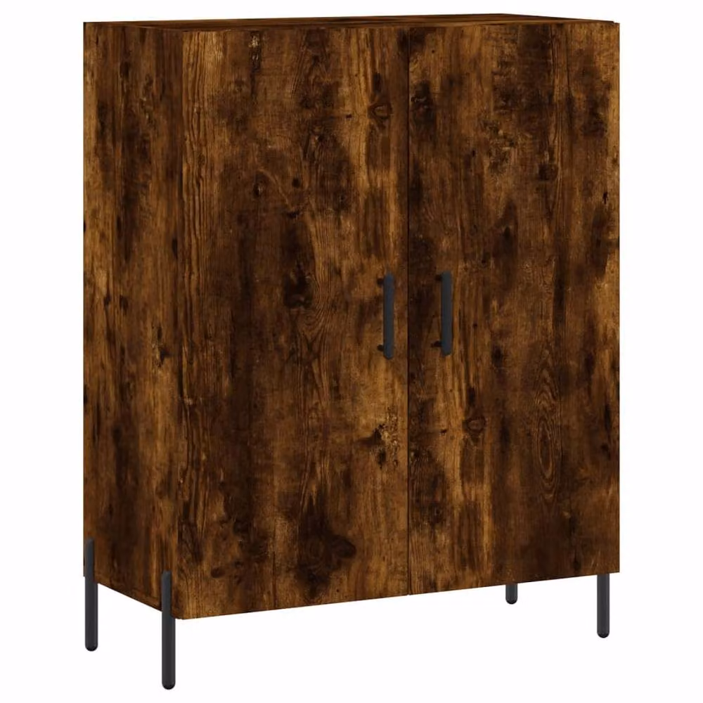Berkfield Home Industrial Sideboard in Smoked Oak and Brown, W/D/H: 69.5 x 34 x 90 cm – 3