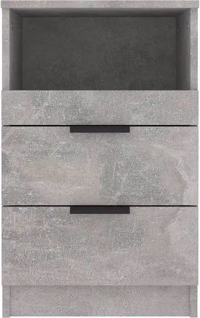 Berkfield Home Elegant Bedside Cabinet in Concrete Grey, W/D/H: 40 x 36 x 65 cm – 1