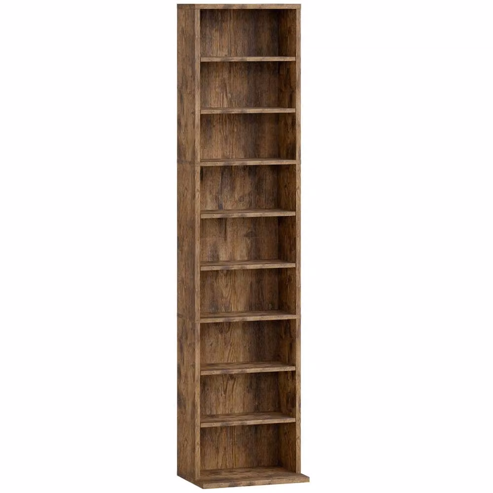 Wyld Haus Alste Rustic Brown Narrow Media Storage Unit W: 140 cm, H: 33 cm, D: 24 cm – 2