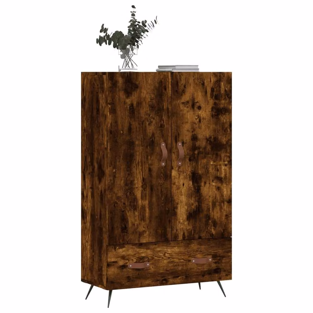Berkfield Home Smoked Oak Highboard in Brown, W/D/H: 69.5 x 31 x 115 cm – 4