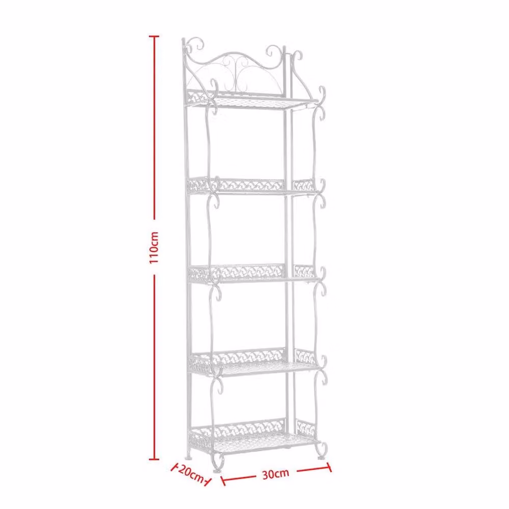 EONLION 5 Tier Freestanding Metal Bathroom Storage Shelf in White – 2