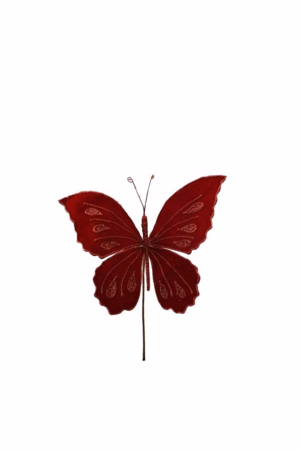 KDMD Red Velvet Butterfly Hanging Pendants, 2 Pack, 30 cm – 2