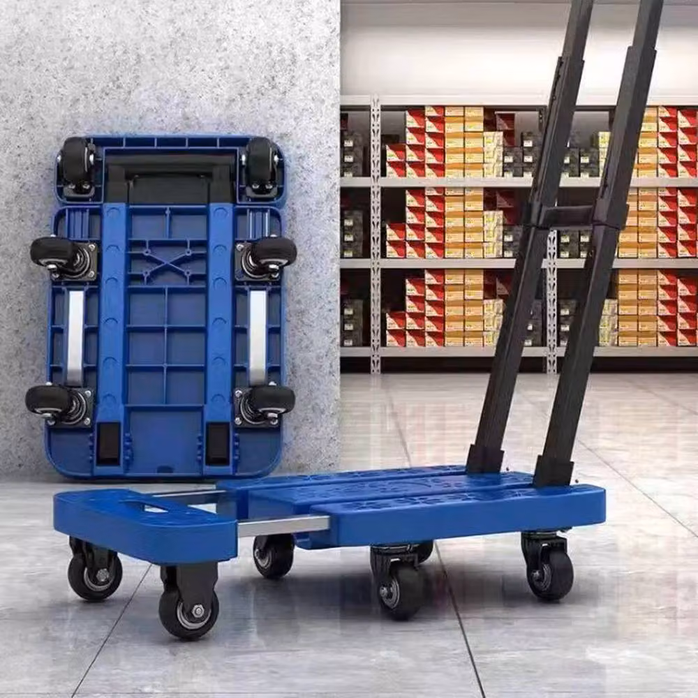 Ventryn Heavy Duty Folding Steel Sack Truck Dolly Cart in Blue – 2