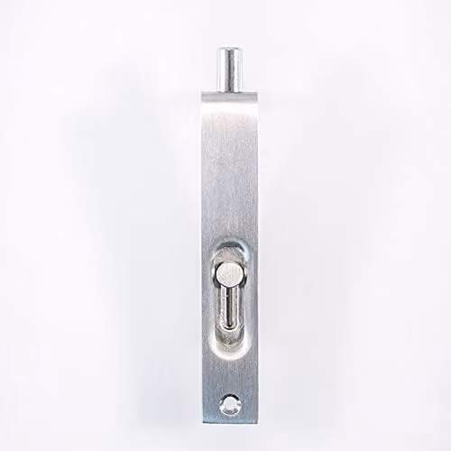 Loops Sunk Slide Flush Door Bolt with Flat Keep Plate, Silver, 102 x 17 mm