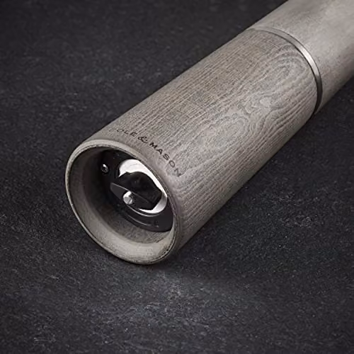 Cole & Mason Marlow Salt and Pepper Mill Set in Grey Wood and Ceramic, H: 18.5 cm – 9