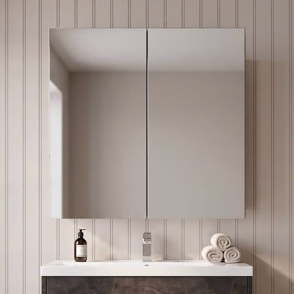 Balterley Grey Ash 50/50 Split Mirrored Bathroom Cabinet, Width: 60 cm – 3