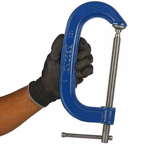 Irwin Record 120 Heavy-Duty G-Clamp in Blue and Silver – 3