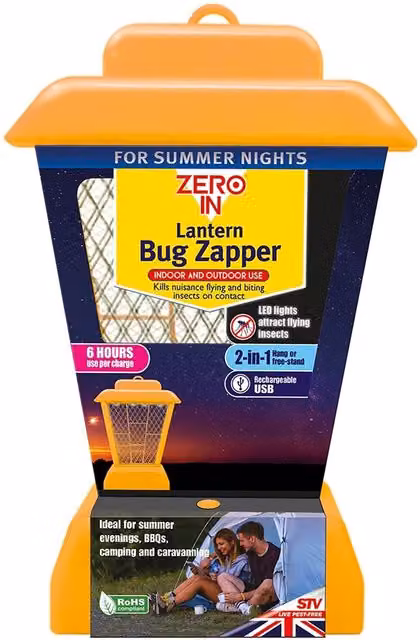 Zero In Lantern Bug Zapper, Orange